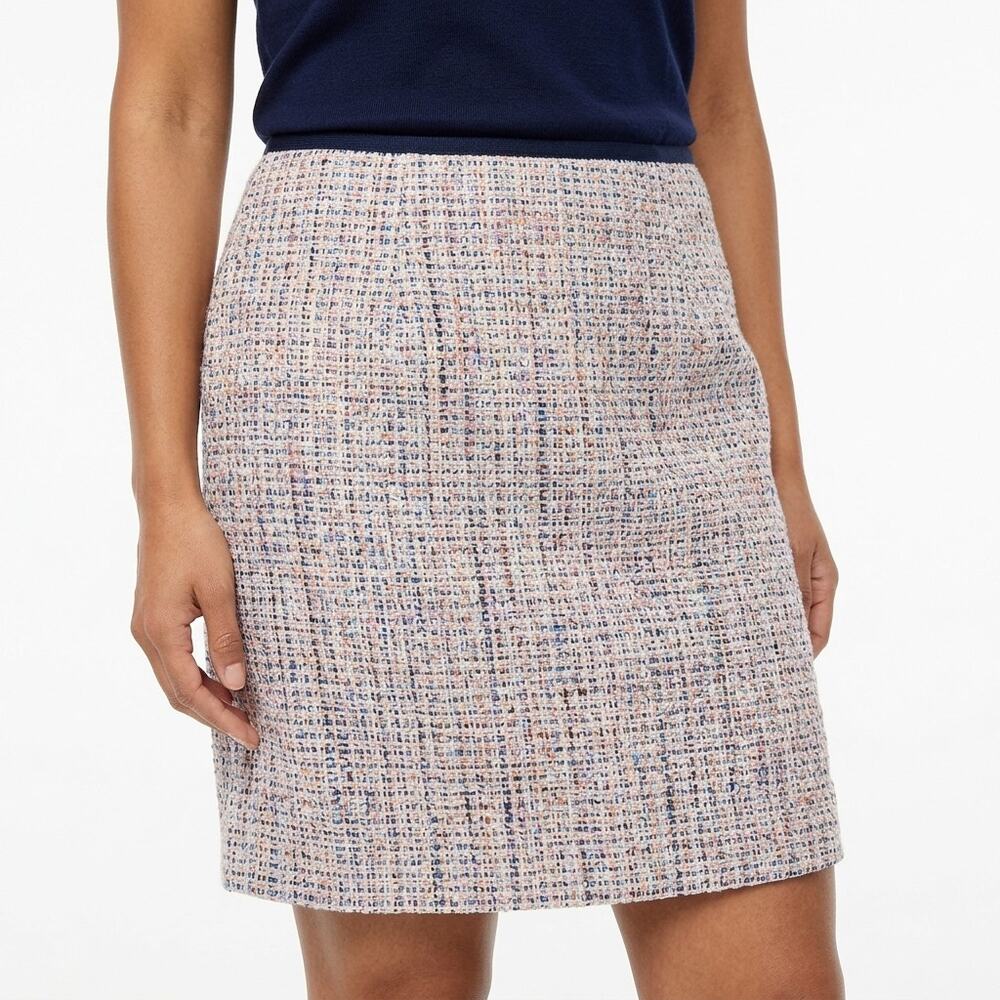Loft Multicolor Mini Tweed Lined Skirt Women Size 12